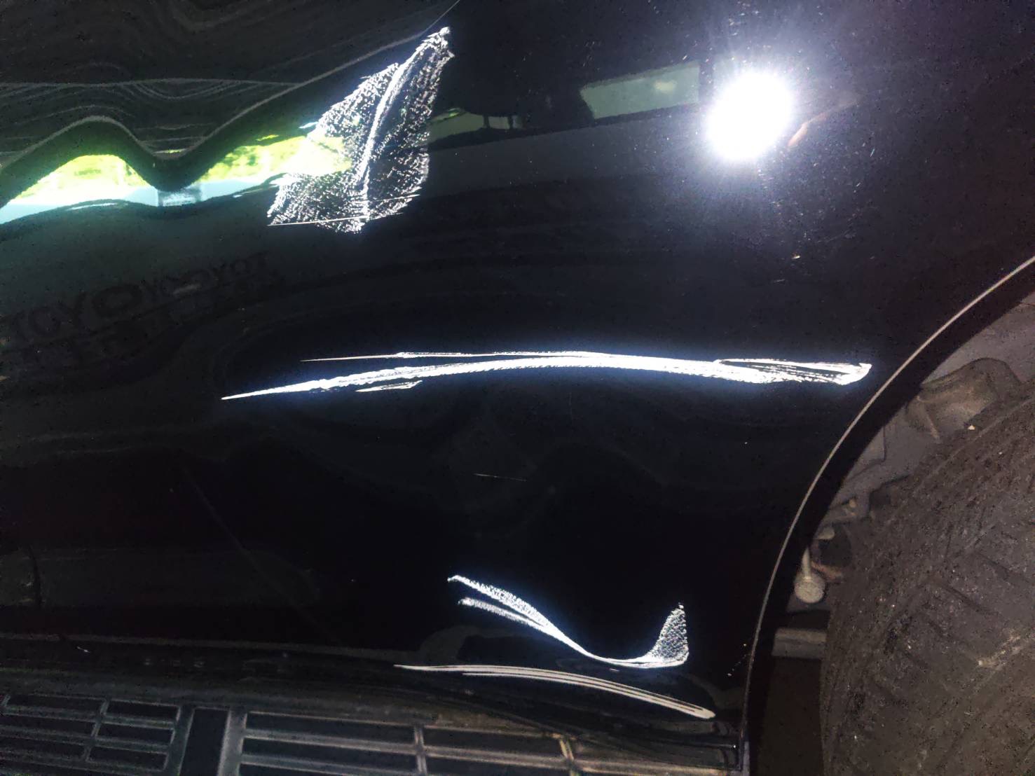 修理前 左リアドア全体